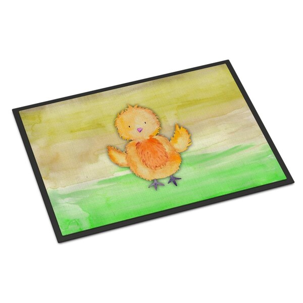 Carolines Treasures 18 x 27 in. Chicken Watercolor Indoor or Outdoor Mat BB7411MAT - main